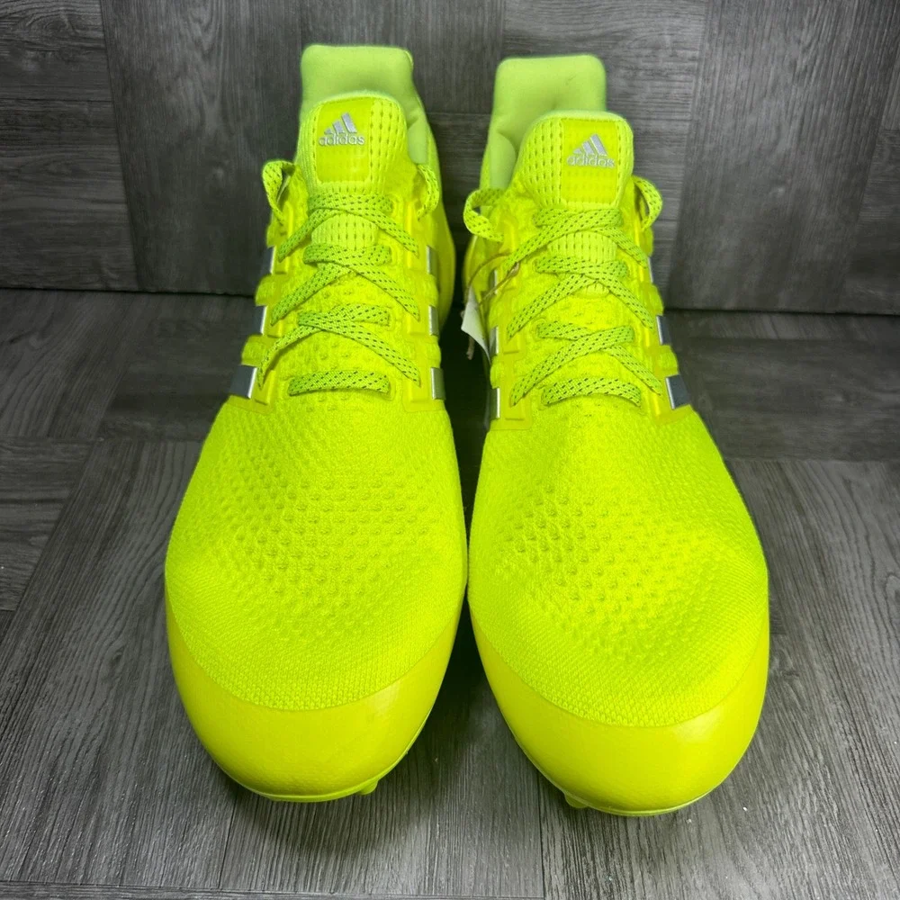 Adidas Ultraboost Cleats Mens 14 Solar Yellow Silver Primeknit NEW JP7413